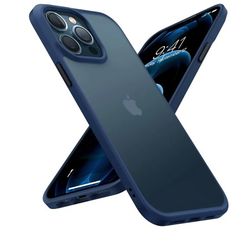 Shockproof Compatible for iPhone 12 Case for iPhone 12 Pro Case, [Military Grade Drop Tested] Translucent Matte Hard PC Back