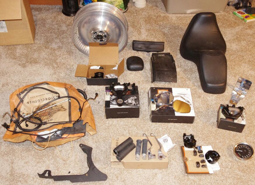 Harley Davidson parts for 2003 100th Anniversary Deuce. All OEM parts in great condition.