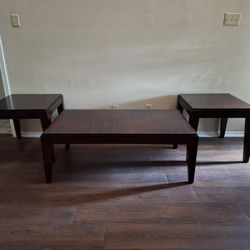 Coffee Table And 2 End Tables