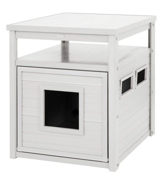 Litter Box Covered/Hidden End Table Furniture (New Age Pet Ecoflex from Chewy - Jumbo)