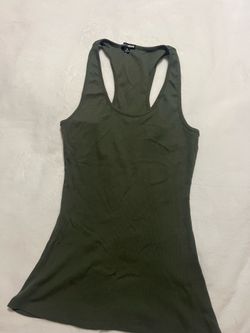 Fashionnova Womens Olive Green Razorback Tank Top Size 1X