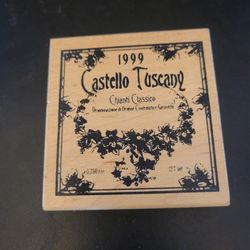 Club Scrap Castello Tuscany Chianti Classico Wine Rubber Stamp