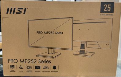 MSI PRO MP252 E2 24.5-inch IPS 1920 x 1080 (FHD) Gaming Office Monitor, 100hz