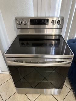 LG electric stove stainless steel