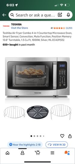 Toshiba Airfrier microwave Combo 