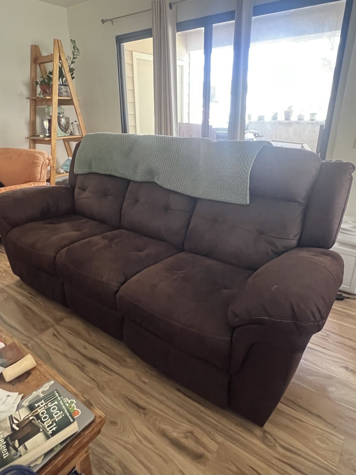 Recliner Couch Dark Brown