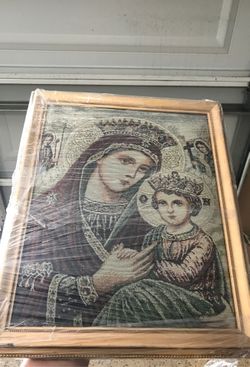 St. Mary and Baby Jesus wall art