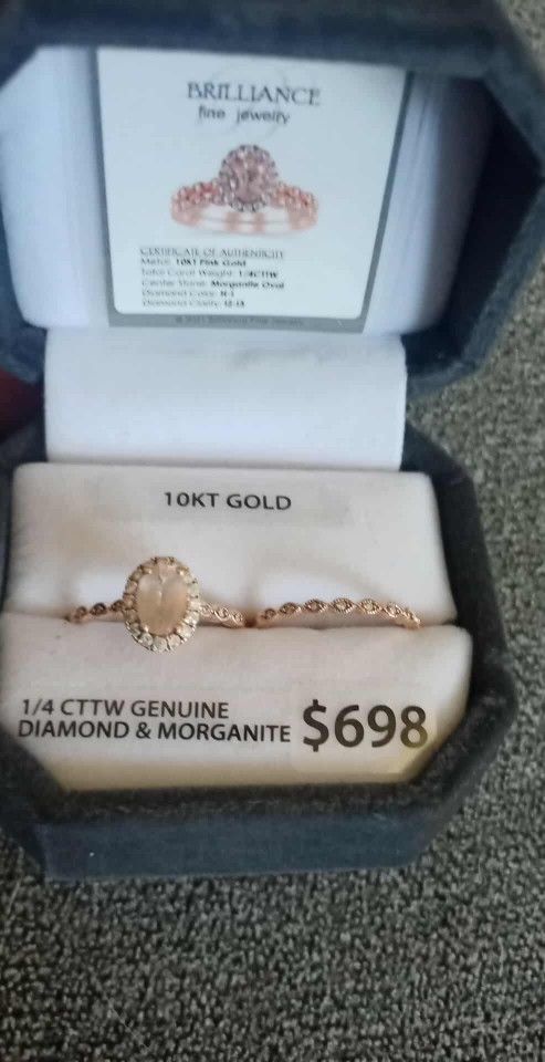 10 KT Pink Gold Engagement Ring