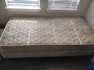 Twin mattress n box spring w rails all for $60