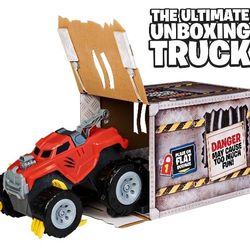 The Animal Interactive Unboxing Toy Truck with Retractable Claws, Lights and Sounds