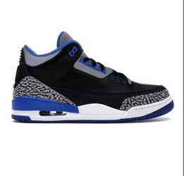 Jordan 3 Retro Sport Blue In Size 11.5