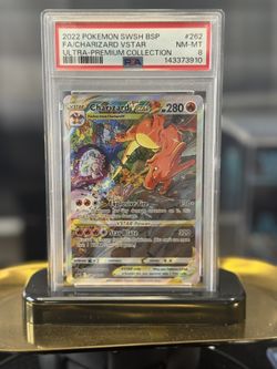 2022 Pokemon SWSH Black Star Promo Charizard Vstar #262 - UPC Promo - PSA 8