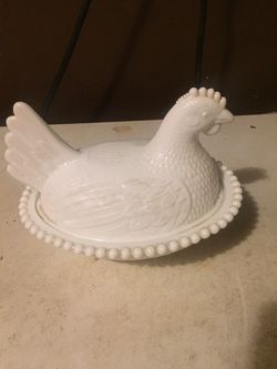 Antique Hen Dish