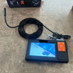 Dual-Lens Borescope with Light, Endoscope Camera with Light with 4.3" IPS Screen,1920P HD with 8 LED Lights,16.4ft Semi-Rigid Cable and Back LED Light