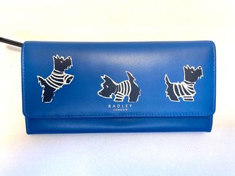 Radley London Blue Leather Flapover Wallet