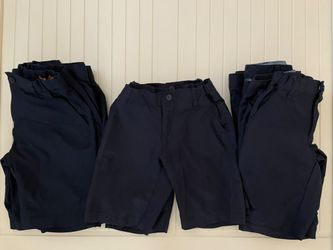 Youth Kids Uniform Shorts Performance Comfort Stretch French Toast Navy Blue  8 10 12