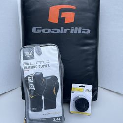 Boxing/MMA Training Kit (Goalrilla Sports Pad / Everlast Elite Training Gloves 14oz + hand wraps)