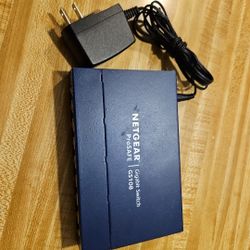 NetGear GS108 ProSafe 8-port Gigabit Switch v4 Unit & Power Cord Works