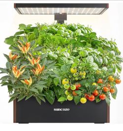 Hydroponics Growing System Kit, 20 Pods Indoor Herb Garden with 10L Water Tank & Adjustable Height 25", 30W LED Grow Light, LCD Display with Veg/Flowe
