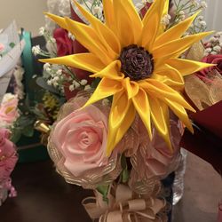 Flores Eternas De Listón 