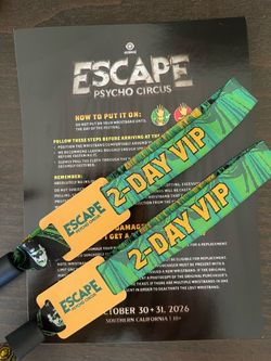 Escape VIP wrist band