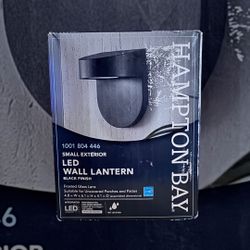 Hampton Bay Black Outdoor LED Wall Lantern Sconce with Frosted Glass ILW1691L-3