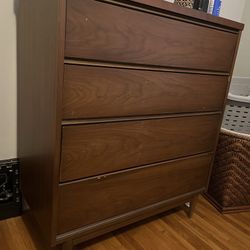 Large Mid century Wood Armoire