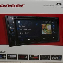 NEW STEREO PIONEER DVD, BLUETOOH, USB,AUX, MULTIMEDIA,TOUCH SCREEN COLOR, BACK UP CAMARA ADAPTER AND MICROPHONE DOUBLE DIN