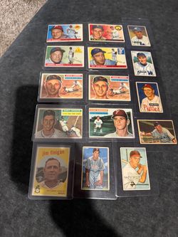 (15) 1950s baseball cards