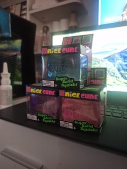 Three Nice Cubes Blue, Purple, Pink