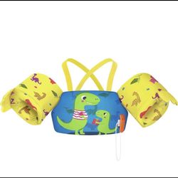 HeySplash Toddler Swim Vest, Toddler Floaties Fit 22-44 Lbs, Kids Swim Jacket with Adjustable Strap, Arm Floaties Water Wing Arm Band for Children Lea