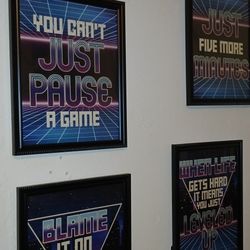 Gaming wall art.
