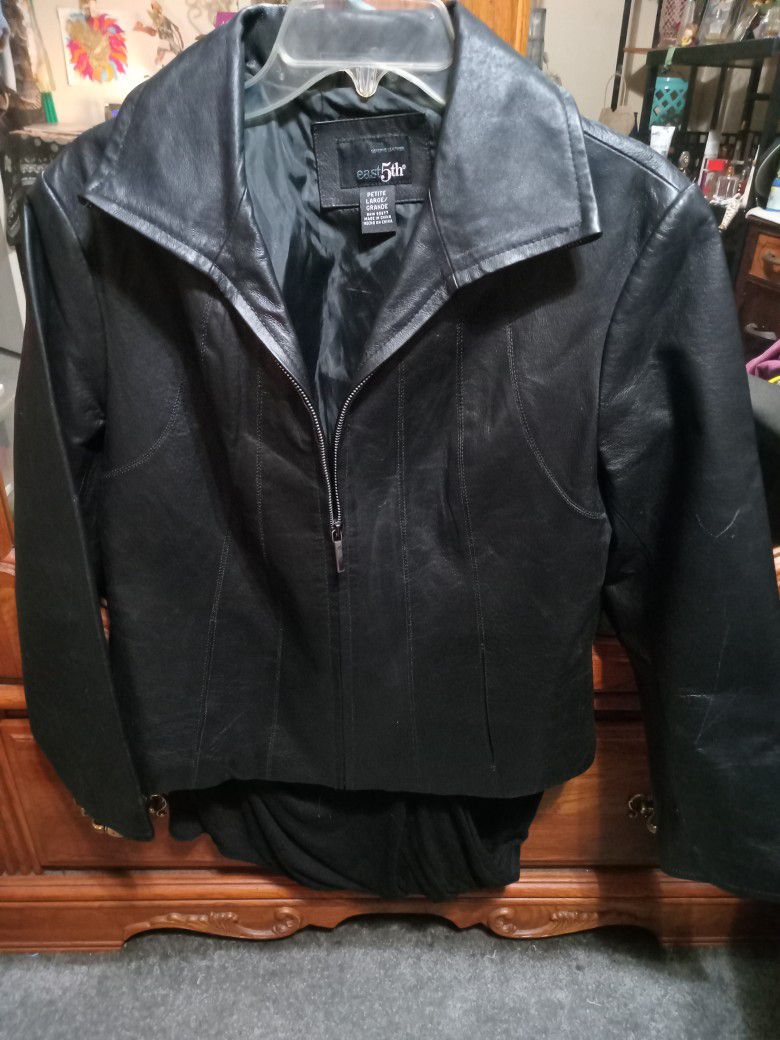 Black Leather Jacket By East 5th Designer