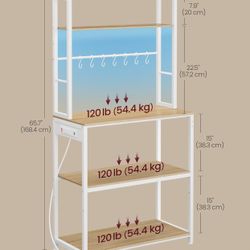 Kitchen Bakers Rack with Power Outlet