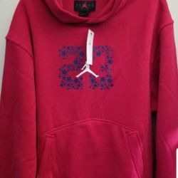 NIKE JORDAN SPORT DNA JUMPMAN "RARE" LIMITED EDITION MEN'S FLEECE PULLOVER THICK HEAVYWEIGHT HOODIE SWEATER SIZE LARGE MAGNET RED BRAND NEW WITH TAGS.