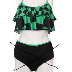 Demon Slayer Tanjiro Colors Bikini Swimsuit Top Only (New)