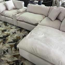 Awesome Plush And Posh Down Feather Filled Cloud Sectional Couch Set ✨⭐$39 Down Payment with Financing ⭐ 90 Days same as cash
