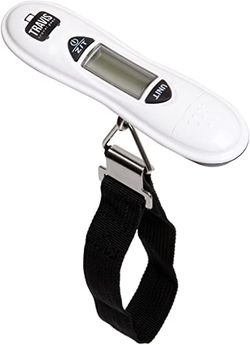 Travis Travel Digital Luggage Scale with Ergonomic and Portable Design, white