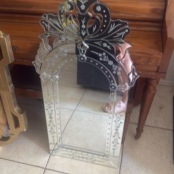 Antique, beautifully styled, vintage mirror $75
