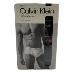 Calvin Klein Menās 100% Cotton Classic Brief Black Breathable Underwear M 5 Pack