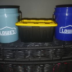 Lowe's Mini Bucket's & Tenny Storage Bins