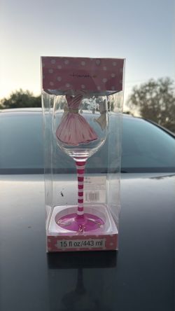 New painted wine glass new