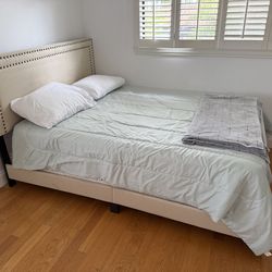 Queen headboard and frame