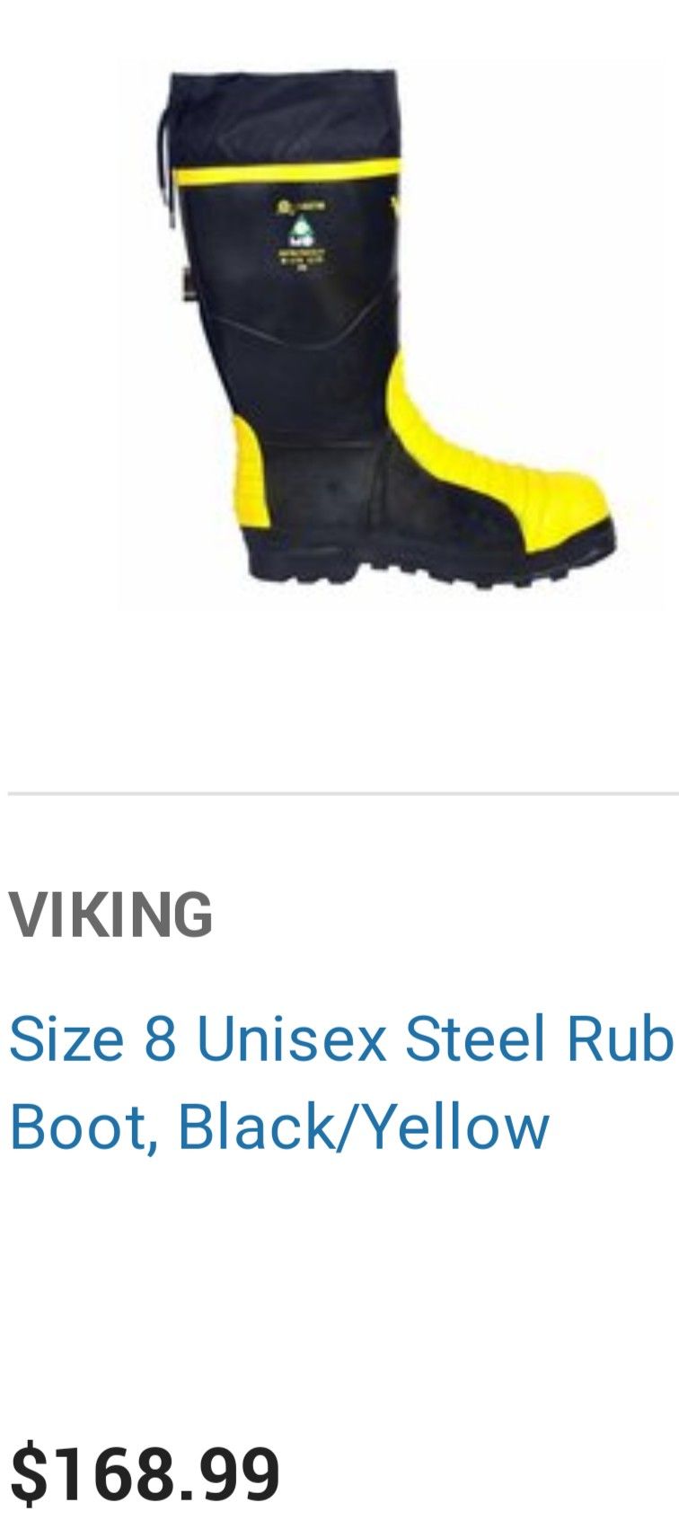 Viking Steel Toe Rubber Work Boots