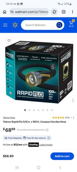 Teknor Rapid Flo 5/8 in. x 100 ft. Compact Garden Hose $40