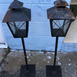 Outdoor Street Lamp Candle Holder Tea Light Candlestick Stand 35” (2 for $7)