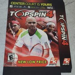 TOPSPIN 4 2K SPORTS XBOX 360 Xbox LIVE PLAYSTATION PS3 WII Game 2011 only a big box