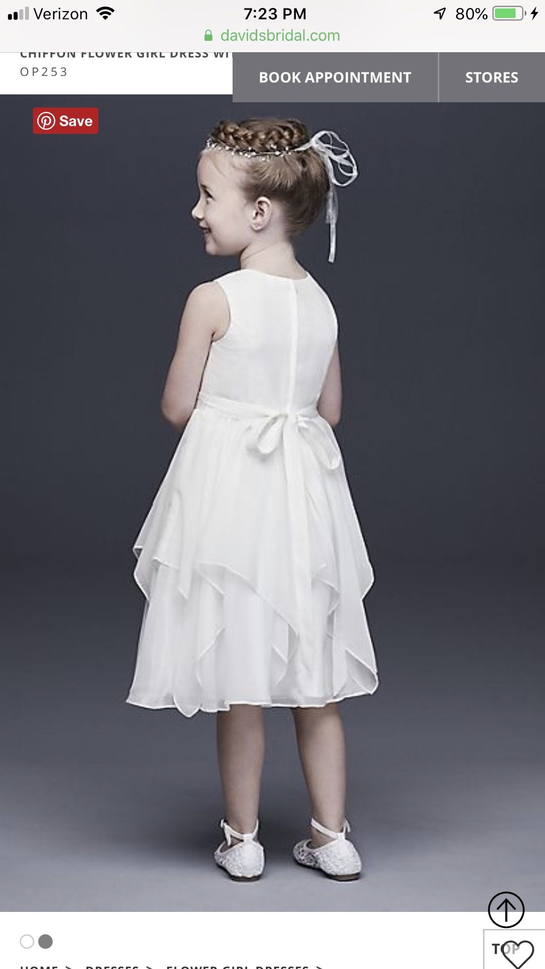 New! David’s bridal flower girl dress (12)