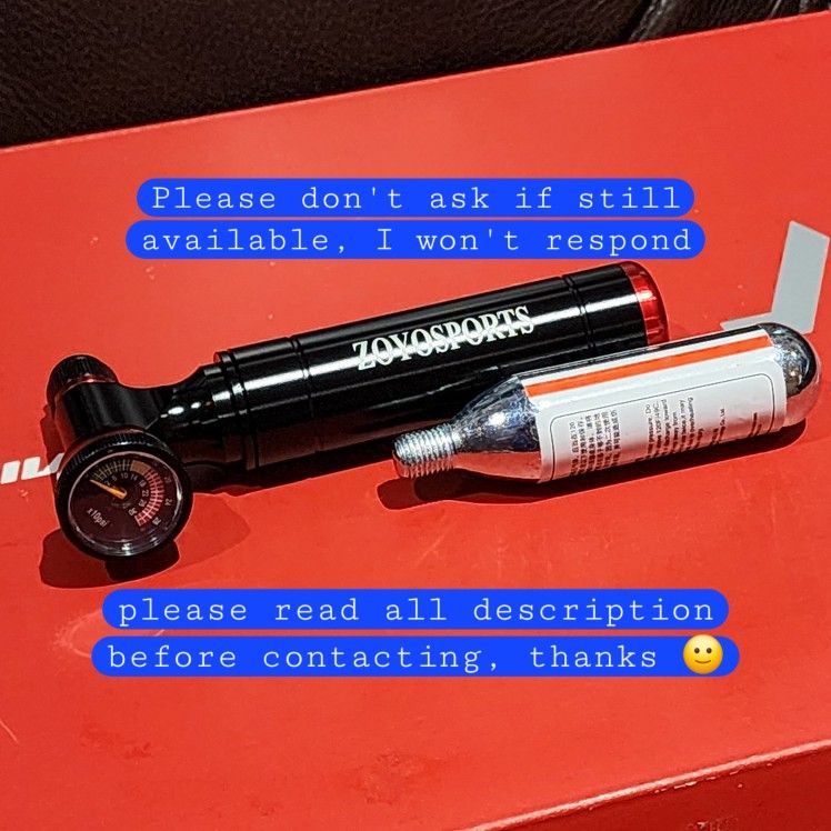 CO2 Bike Pump with Gauge and 16g Canister Cartridge