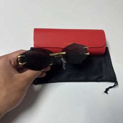 Luxury Rimless Gold Claw Sunglasses